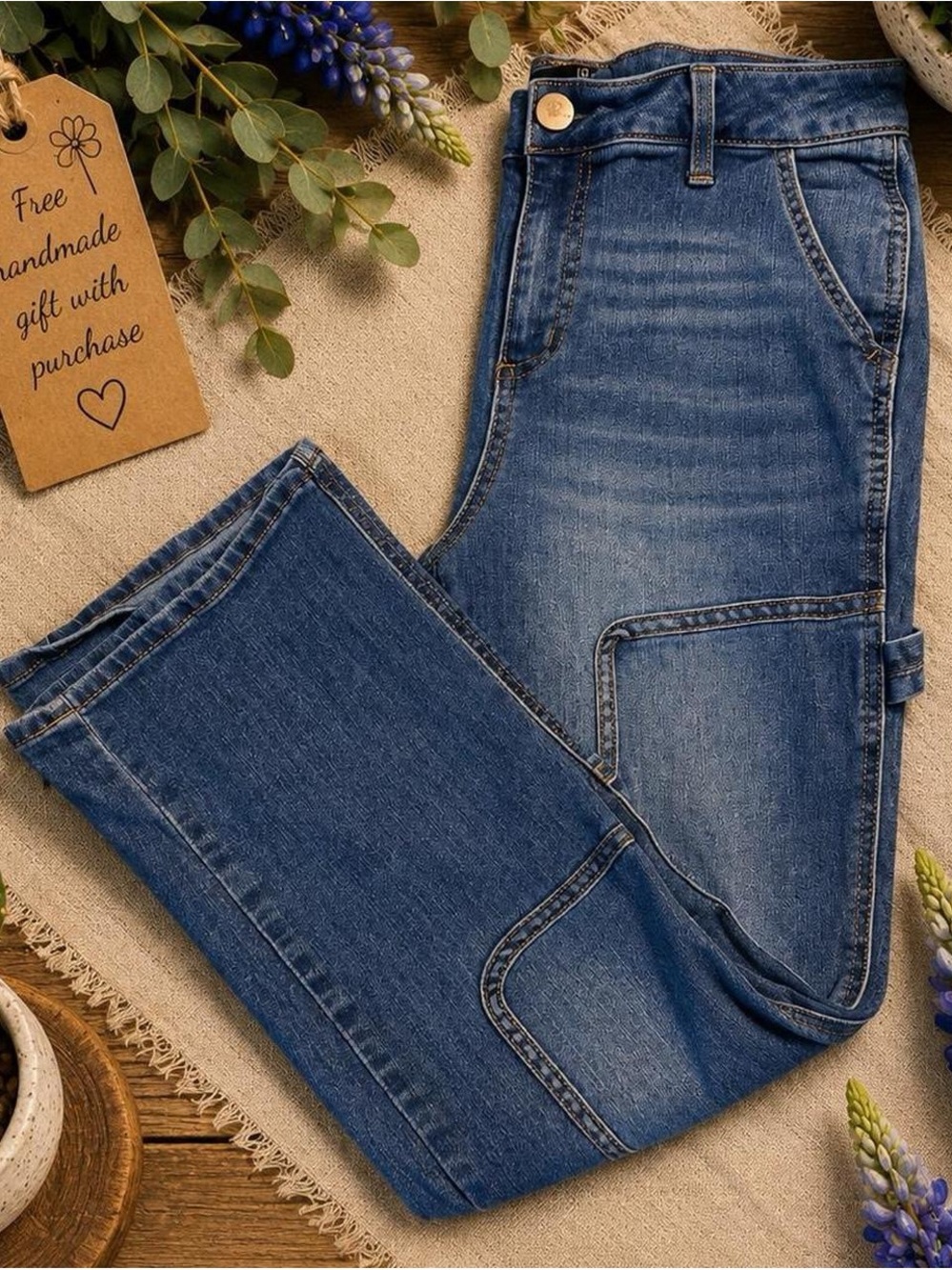 1822 Denim Women's Ankle Cropped Jeans - Medium Blue